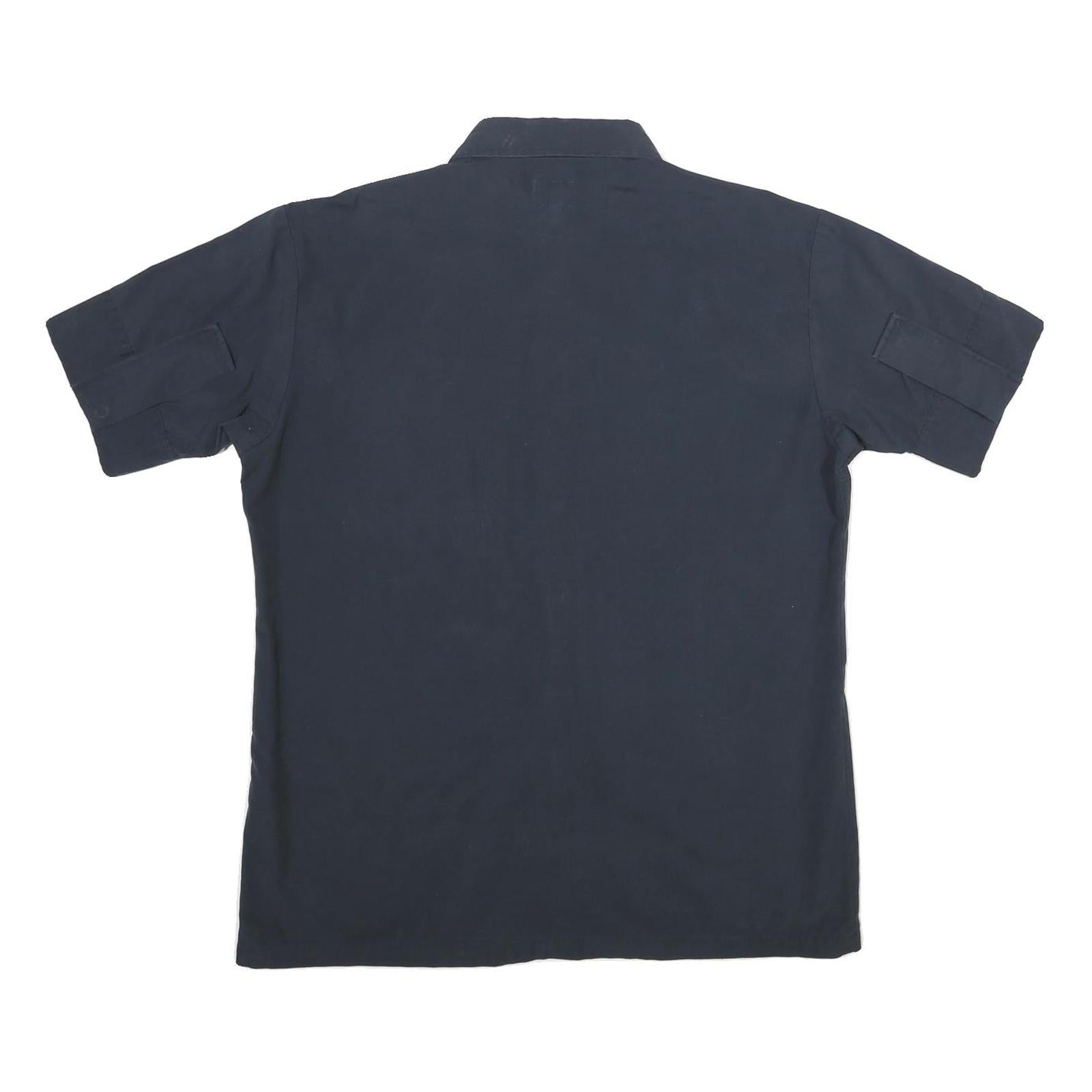 G-STAR Mens Black Plain Shirt XL Cotton Short Sleeve Casual Button Shirt