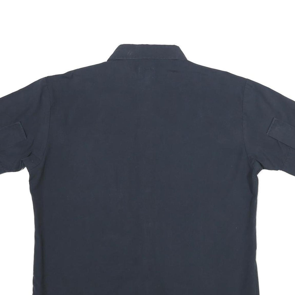 G-STAR Mens Black Plain Shirt XL Cotton Short Sleeve Casual Button Shirt