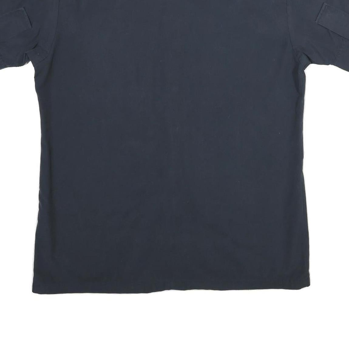 G-STAR Mens Black Plain Shirt XL Cotton Short Sleeve Casual Button Shirt