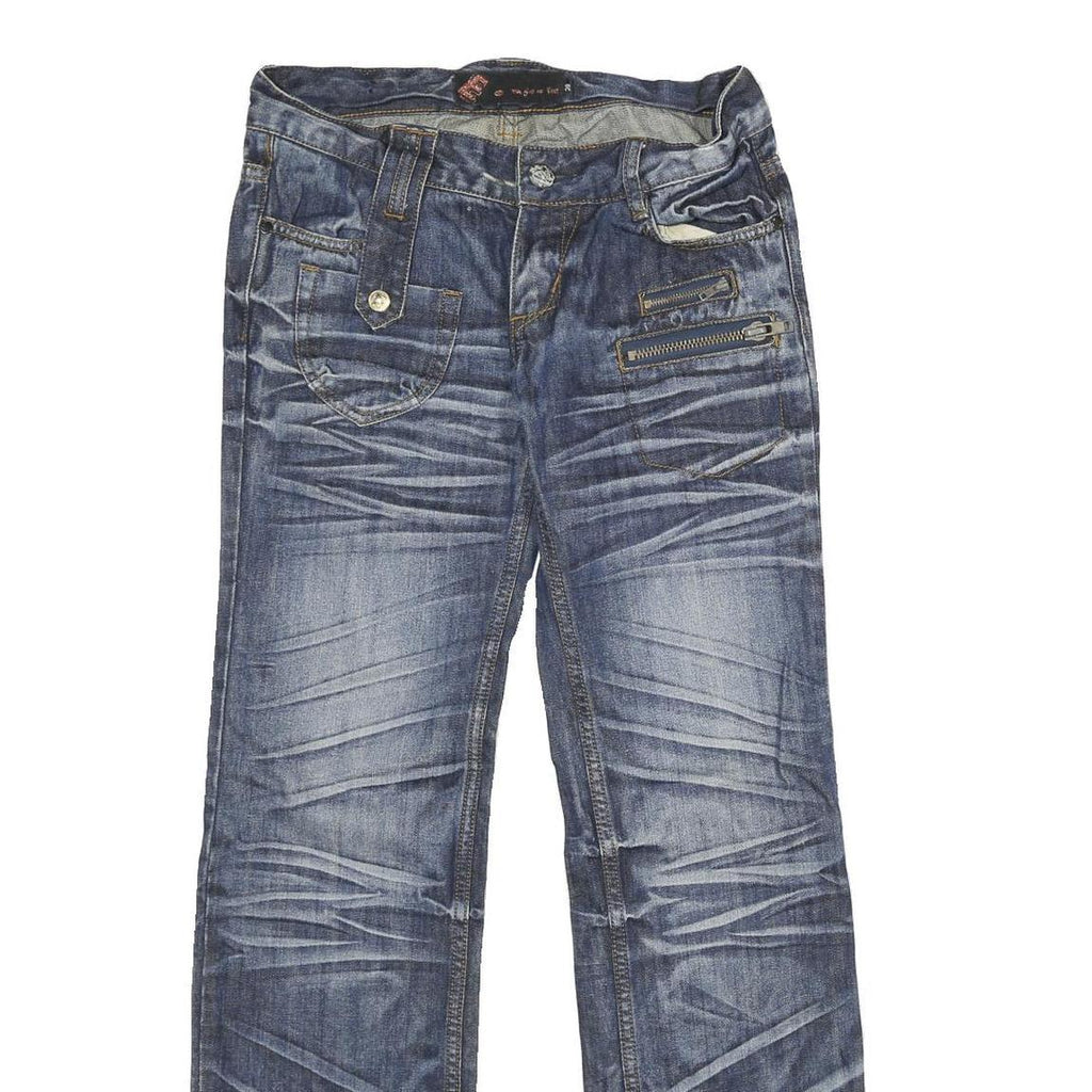 YOU GIVE ME FEEL Womens Jeans Blue Regular Straight Denim Medium W28 L30 Stylish