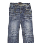 YOU GIVE ME FEEL Womens Jeans Blue Regular Straight Denim Medium W28 L30 Stylish