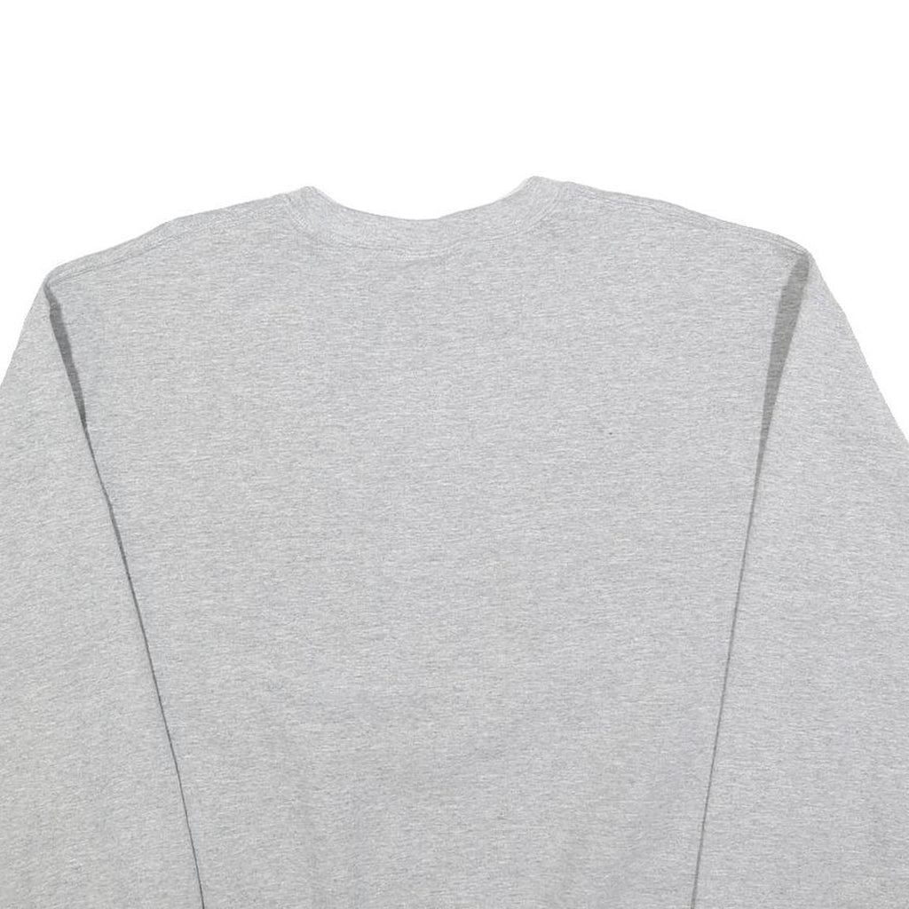 MV SPORT Womens Grey Simpson University Crew Neck L Sweatshirt Cotton Blend