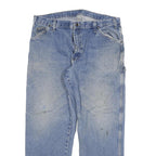 DICKIES Mens Relaxed Blue Denim Jeans W36 L29 Workwear Zip Closure