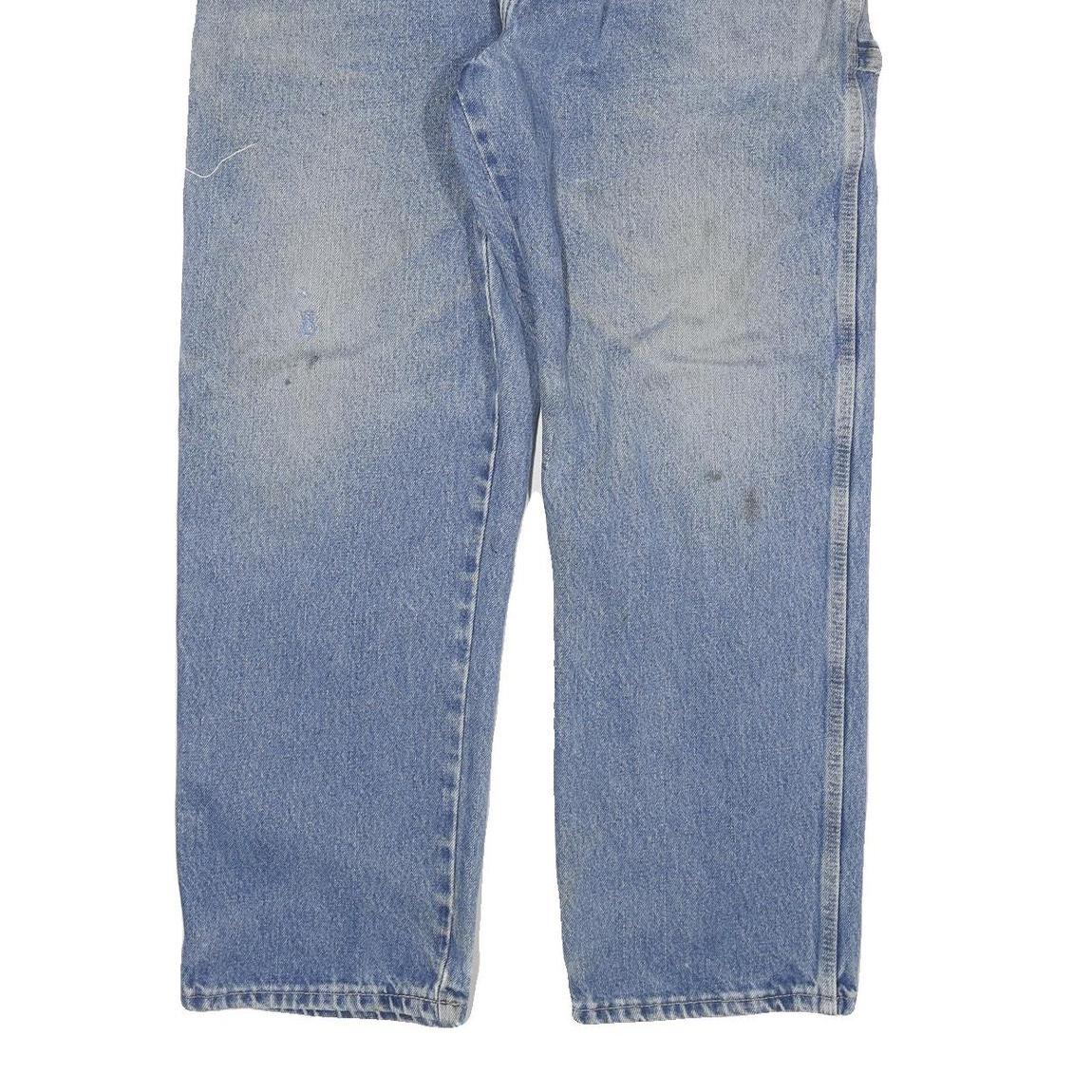 DICKIES Mens Relaxed Blue Denim Jeans W36 L29 Workwear Zip Closure