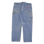 DICKIES Mens Relaxed Blue Denim Jeans W36 L29 Workwear Zip Closure