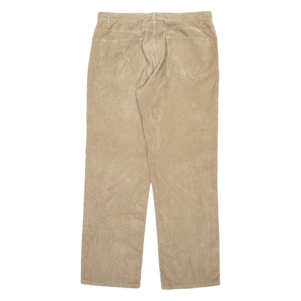 NAUTICA Womens Corduroy Trousers Brown Regular Straight W34 L32