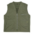 BANNER Mens Green Utility Vest Jacket XL Polyester Blend Plain Zip Pockets