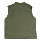 BANNER Mens Green Utility Vest Jacket XL Polyester Blend Plain Zip Pockets