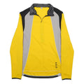 FILA Mens Yellow Black Polyester Blend T-Shirt Long Sleeve Zip Neck Sports