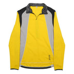 FILA Mens Yellow Black Polyester Blend T-Shirt Long Sleeve Zip Neck Sports