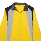 FILA Mens Yellow Black Polyester Blend T-Shirt Long Sleeve Zip Neck Sports