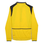FILA Mens Yellow Black Polyester Blend T-Shirt Long Sleeve Zip Neck Sports