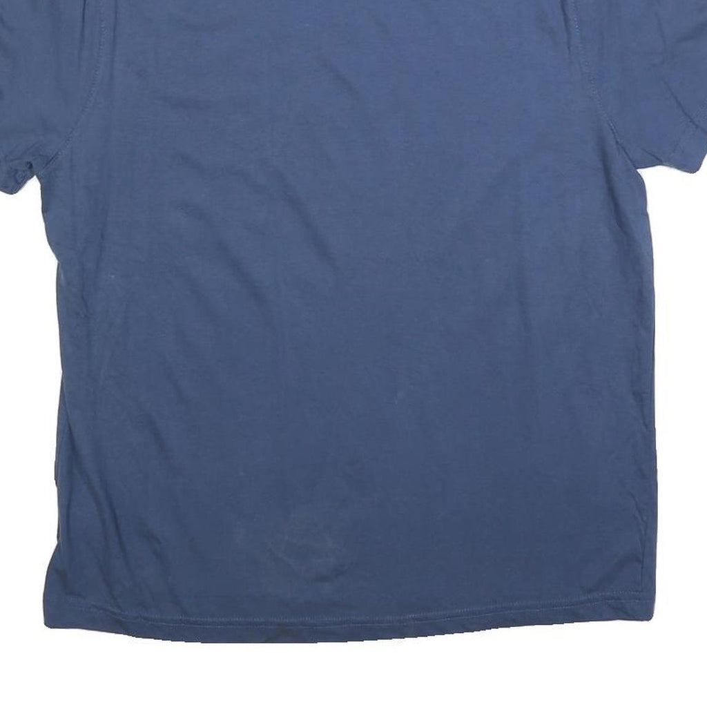 MICHAEL KORS Mens Blue & White Modern T-Shirt L Short Sleeve Crew Neck Piping