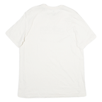 ADIDAS Mens White Crew Neck Graphic T-Shirt M Cotton Blend Sportswear Casual