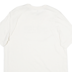 ADIDAS Mens White Crew Neck Graphic T-Shirt M Cotton Blend Sportswear Casual