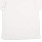 ADIDAS Mens White Crew Neck Graphic T-Shirt M Cotton Blend Sportswear Casual