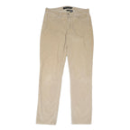 CALVIN KLEIN JEANS Womens Cotton Blend Beige Regular Straight Trousers W32 L32