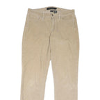 CALVIN KLEIN JEANS Womens Cotton Blend Beige Regular Straight Trousers W32 L32