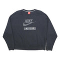 NIKE Womens Black Air Crew Neck M Sweatshirt Cotton Blend Pullover