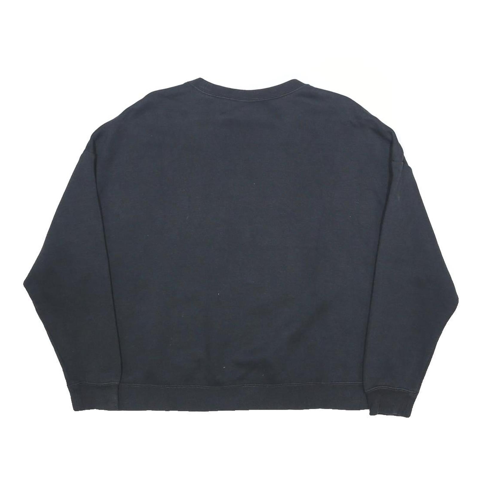 NIKE Womens Black Air Crew Neck M Sweatshirt Cotton Blend Pullover