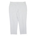 ADIDAS Womens White Regular Fit Straight Leg Trousers W32 L26 Sports Casual