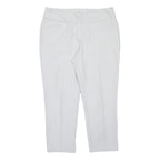 ADIDAS Womens White Regular Fit Straight Leg Trousers W32 L26 Sports Casual