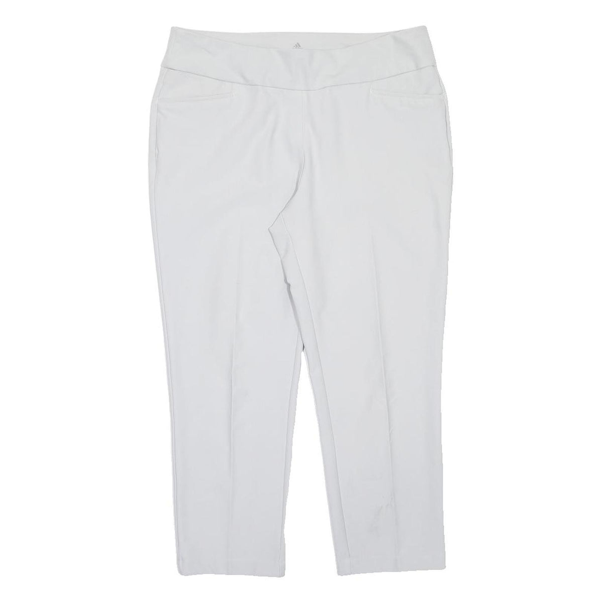 ADIDAS Womens White Regular Fit Straight Leg Trousers W32 L26 Sports Casual