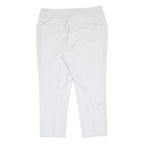 ADIDAS Womens White Regular Fit Straight Leg Trousers W32 L26 Sports Casual