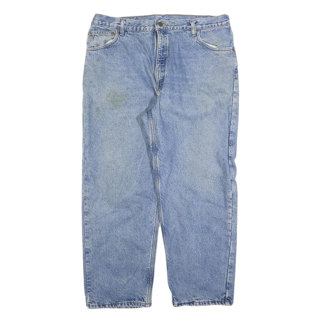 CARHARTT Mens Regular Fit Blue Denim Jeans W38 L30 Classic Zip Closure