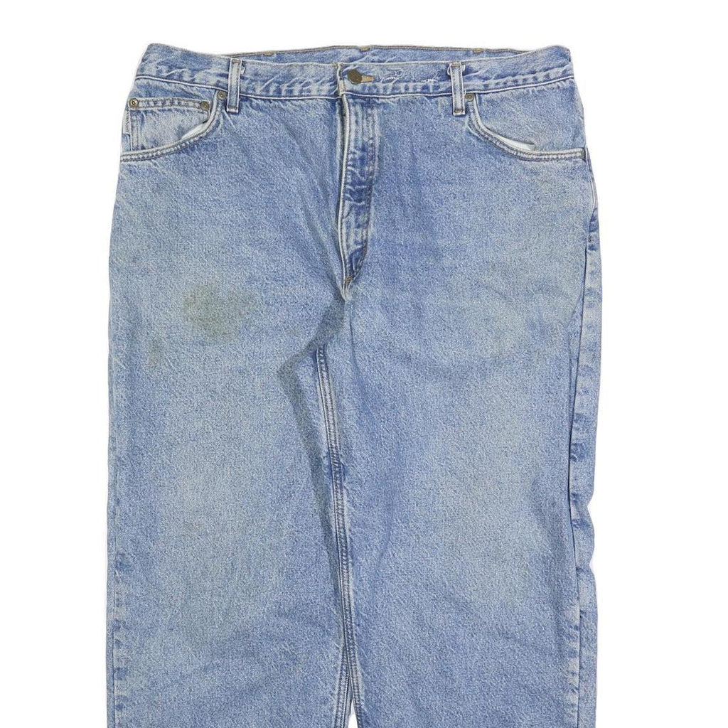 CARHARTT Mens Regular Fit Blue Denim Jeans W38 L30 Classic Zip Closure