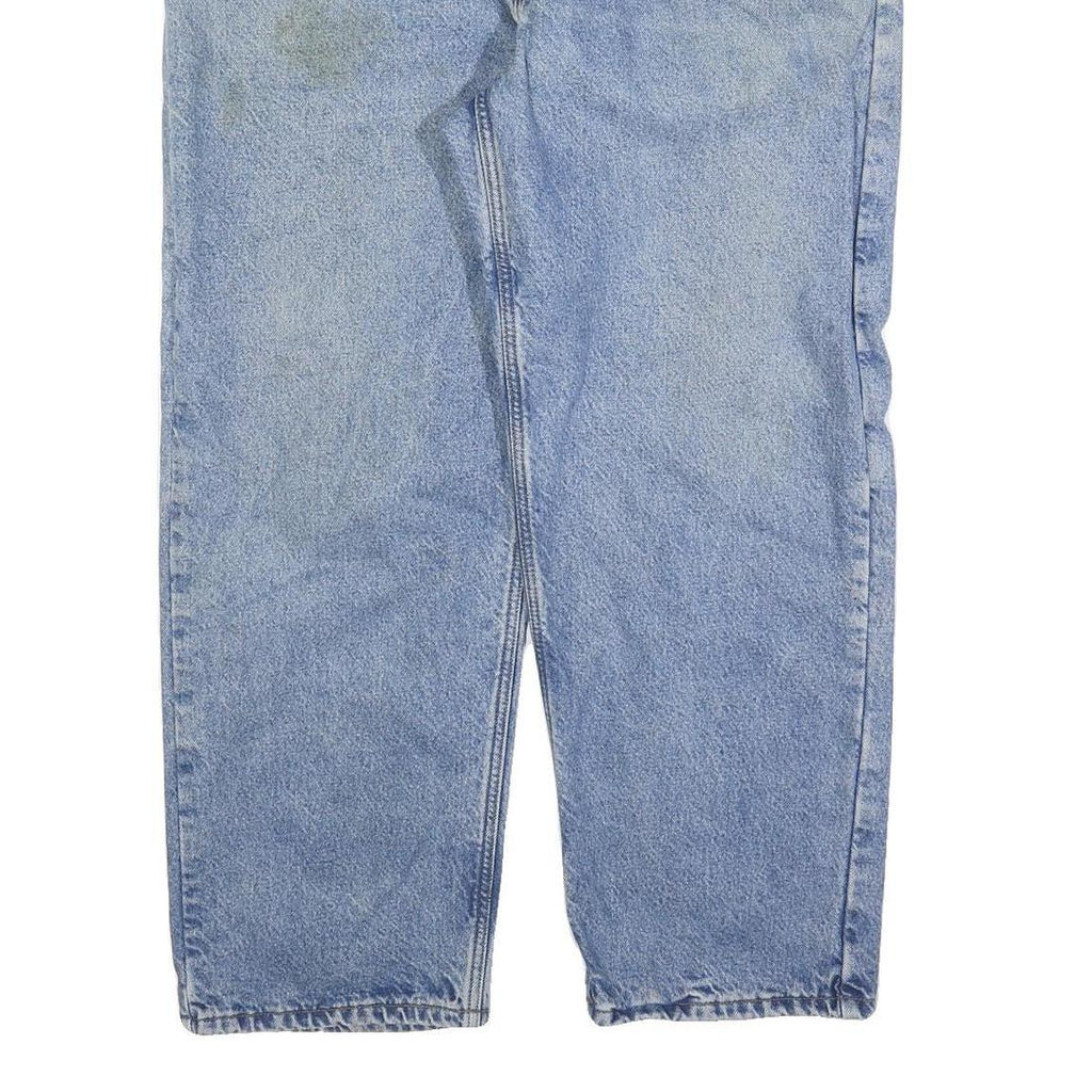 CARHARTT Mens Regular Fit Blue Denim Jeans W38 L30 Classic Zip Closure