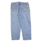 CARHARTT Mens Regular Fit Blue Denim Jeans W38 L30 Classic Zip Closure