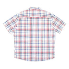 TOMMY HILFIGER Mens White Blue & Red Checked Shirt XL Classic Fit Button-Down