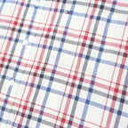 TOMMY HILFIGER Mens White Blue & Red Checked Shirt XL Classic Fit Button-Down