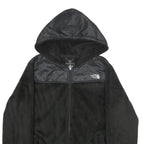 THE NORTH FACE Womens Black Zip Hooded Jacket M Polyester Fleece Casual Outdoor