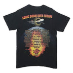 GILDAN Mens Black Kiss Sonic Boom Over Europe Graphic T-Shirt S Short Sleeve