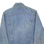 LEVI'S Womens Blue Denim Cotton Button Jacket S Plain Classic Vintage Style