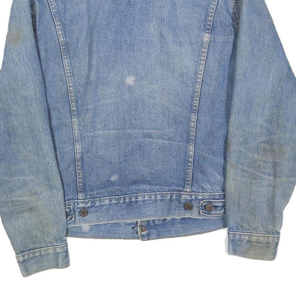 LEVI'S Womens Blue Denim Cotton Button Jacket S Plain Classic Vintage Style