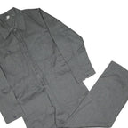 WORKER Mens Grey Cotton Dungarees Loose Fit L L W40 L30 Workwear Pants