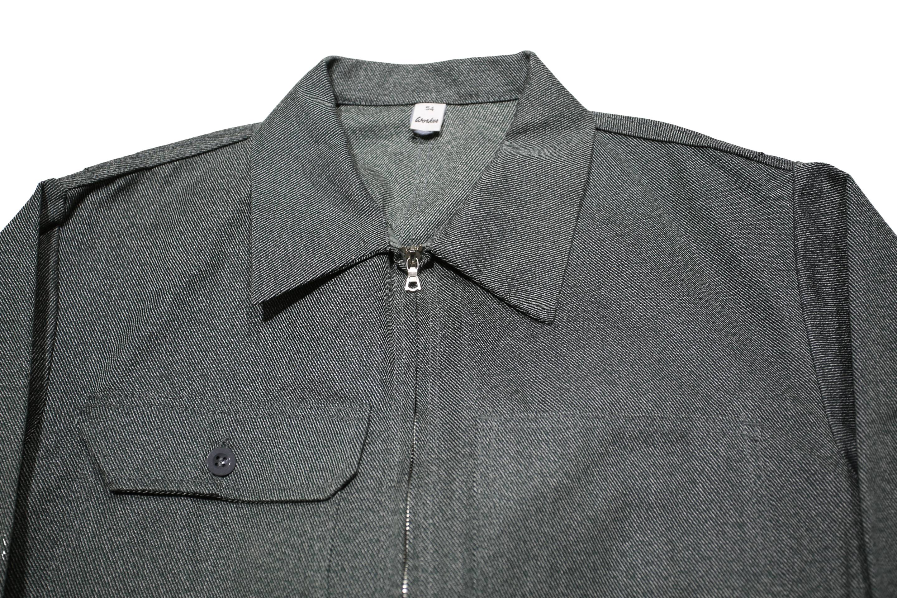 WORKER Mens Grey Cotton Dungarees Loose Fit L L W40 L30 Workwear Pants