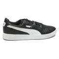 PUMA Smash V2 Mens Lace-Up Trainers Black & White Leather UK 9 Comfortable