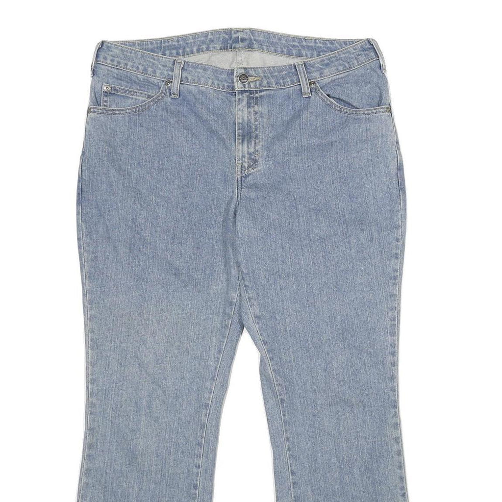 DICKIES Womens Jeans Blue Relaxed Straight Denim Light W34 L30 Casual Workwear