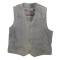 MARLBORO Mens Grey Cotton Blend Button Jacket L Plain Classic Casual Vest
