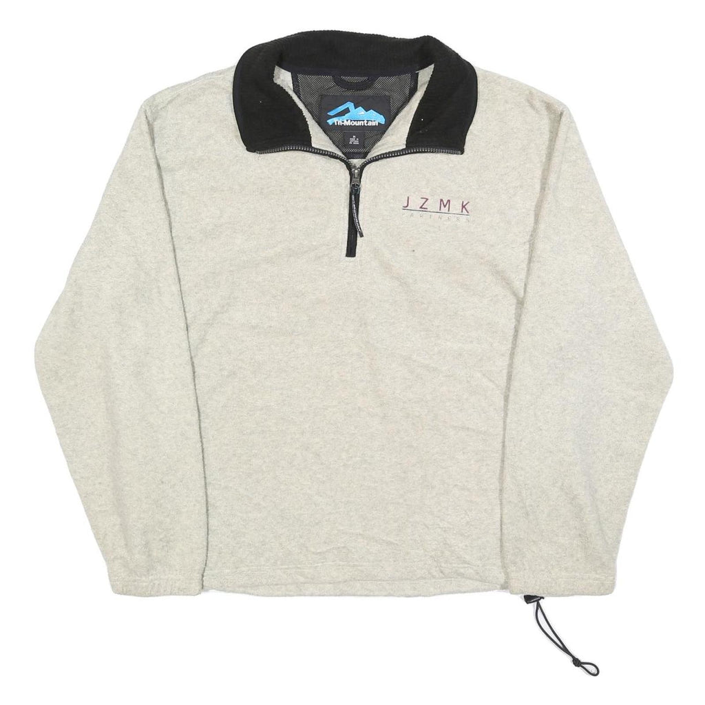 TRU-MOUNTAIN Mens Cream & Black Pullover Plain Crew Neck Basic Knit Jumper M