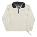 TRU-MOUNTAIN Mens Cream & Black Pullover Plain Crew Neck Basic Knit Jumper M