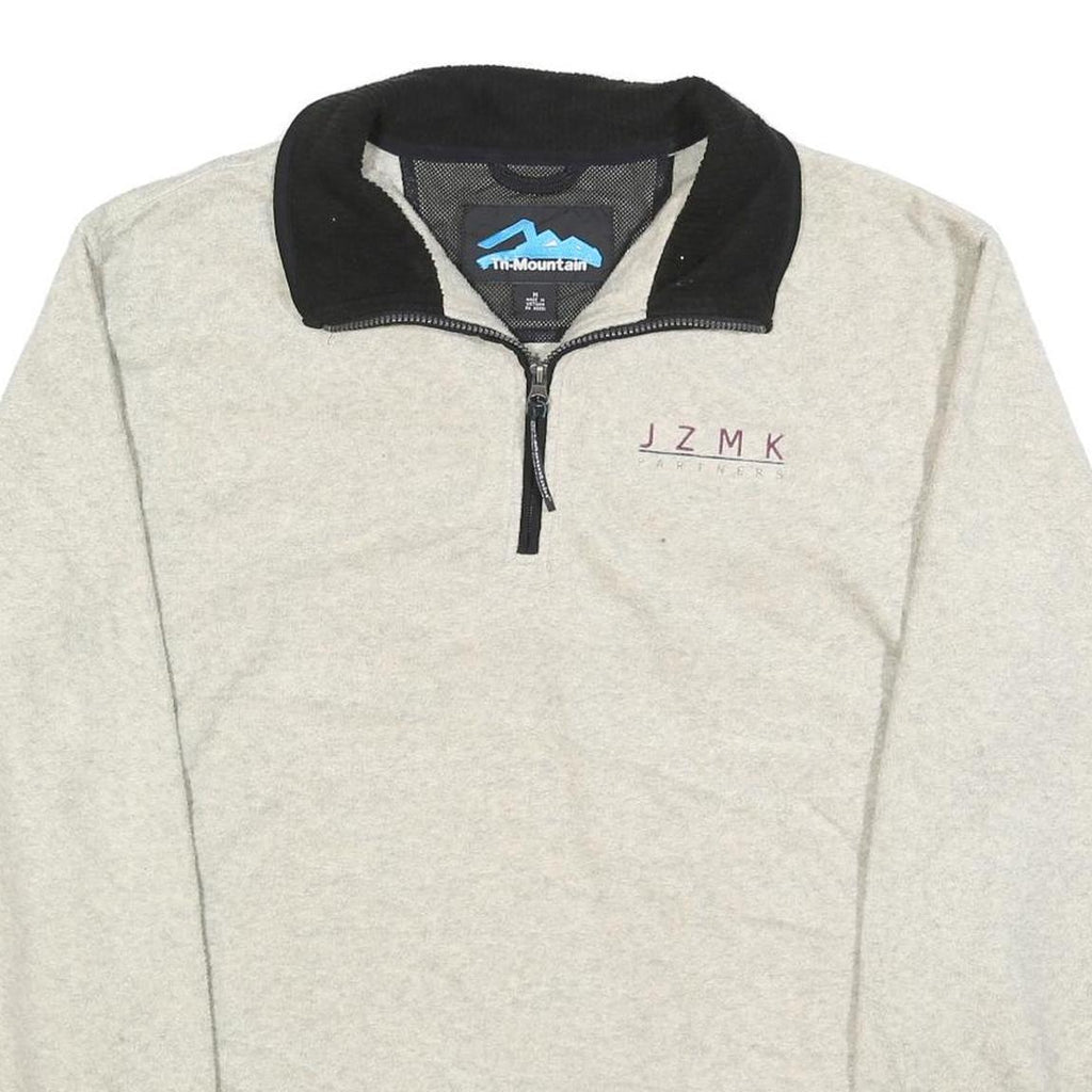 TRU-MOUNTAIN Mens Cream & Black Pullover Plain Crew Neck Basic Knit Jumper M