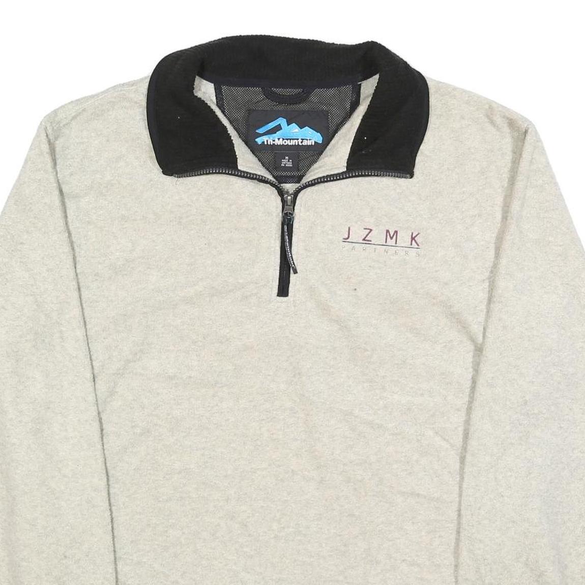 TRU-MOUNTAIN Mens Cream & Black Pullover Plain Crew Neck Basic Knit Jumper M