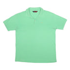 KAPPA Mens Green Short Sleeve Plain Polo Shirt XL Cotton Casual Sportswear