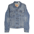 LEVI'S Mens Blue Denim Cotton Classic Jacket M Button Plain Casual Fashion