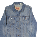 LEVI'S Mens Blue Denim Cotton Classic Jacket M Button Plain Casual Fashion